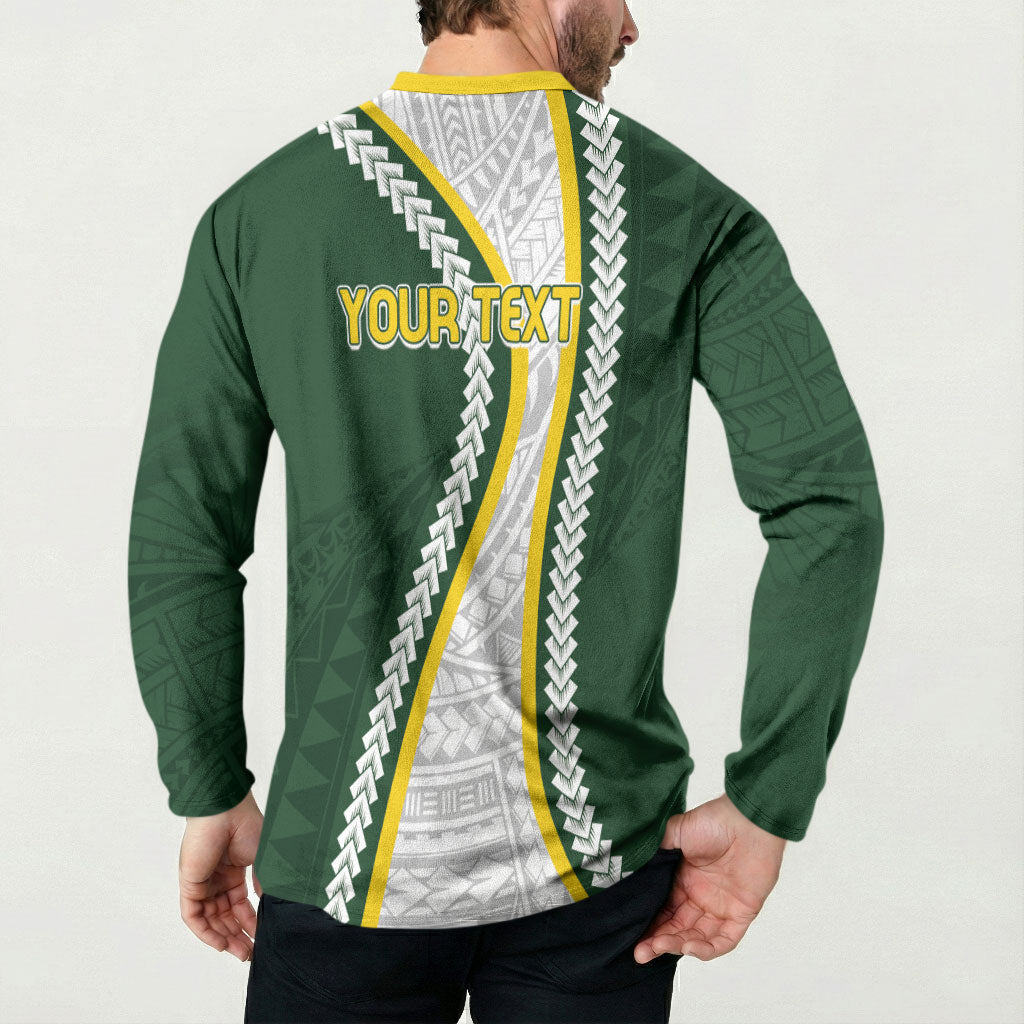 Cook Islands Rugby Personalized Avaiki Button Sweatshirt GO Kuki