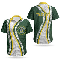 Cook Islands Rugby Personalized Avaiki Couples Matching Off Shoulder Short Dress and Hawaiian Shirt GO Kuki