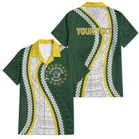Cook Islands Rugby Personalized Avaiki Family Matching Puletasi and Hawaiian Shirt GO Kuki