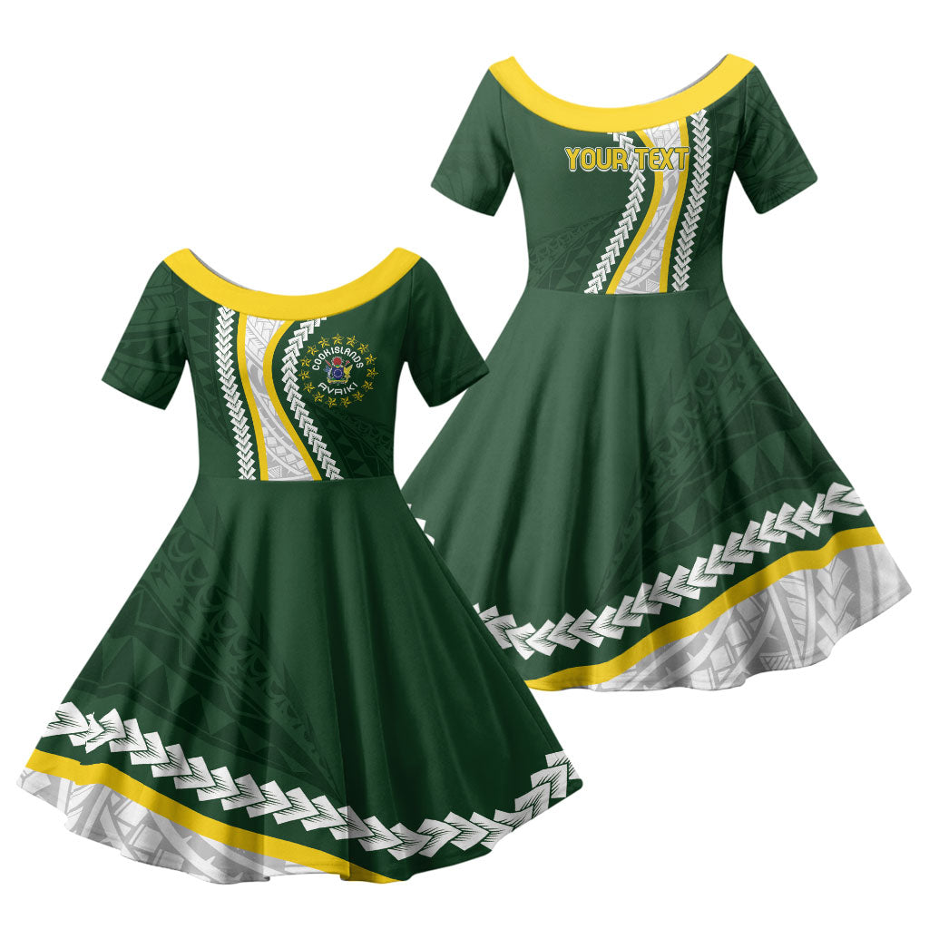 Cook Islands Rugby Personalized Avaiki Family Matching Tank Maxi Dress and Hawaiian Shirt GO Kuki