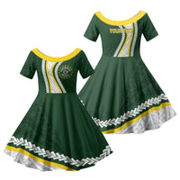 Cook Islands Rugby Personalized Avaiki Family Matching Tank Maxi Dress and Hawaiian Shirt GO Kuki