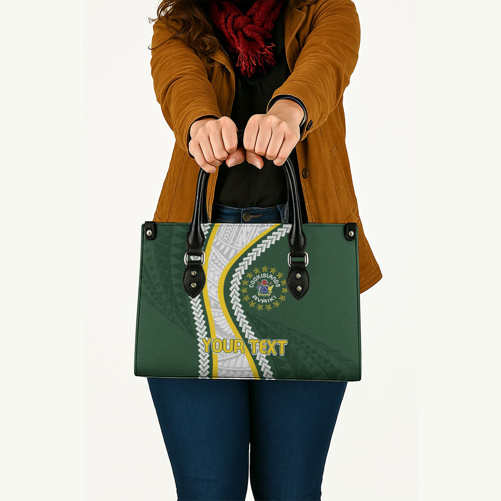 Cook Islands Rugby Personalized Avaiki Leather Bag GO Kuki