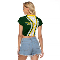 Cook Islands Rugby Personalized Avaiki Raglan Cropped T Shirt GO Kuki