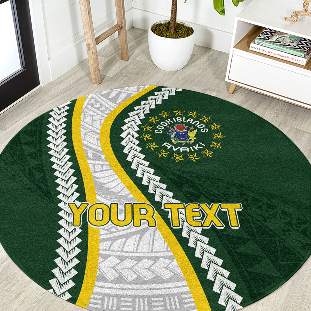 Cook Islands Rugby Personalized Avaiki Round Carpet GO Kuki