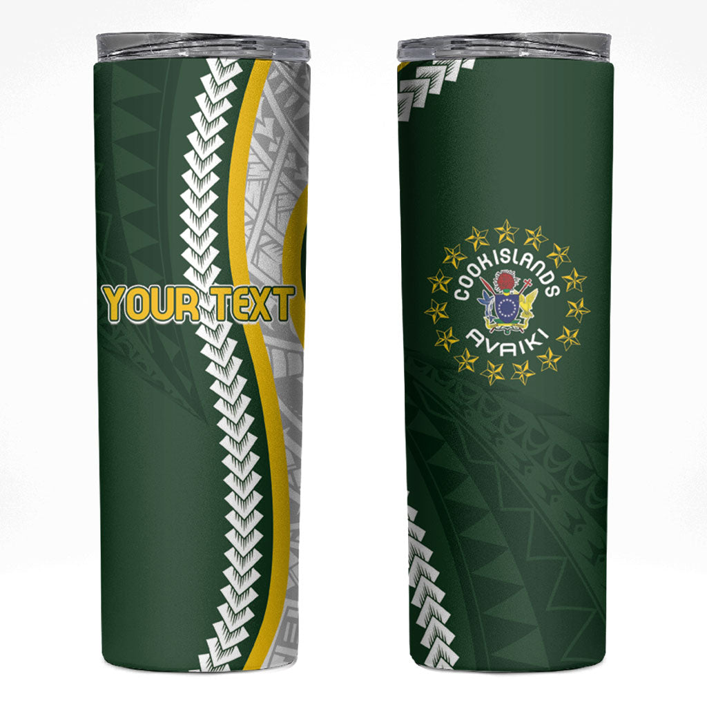 Cook Islands Rugby Personalized Avaiki Skinny Tumbler GO Kuki