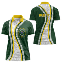 Cook Islands Rugby Personalized Avaiki Women Polo Shirt GO Kuki