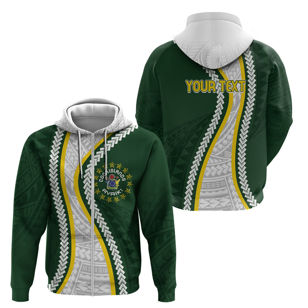 Cook Islands Rugby Personalized Avaiki Zip Hoodie GO Kuki
