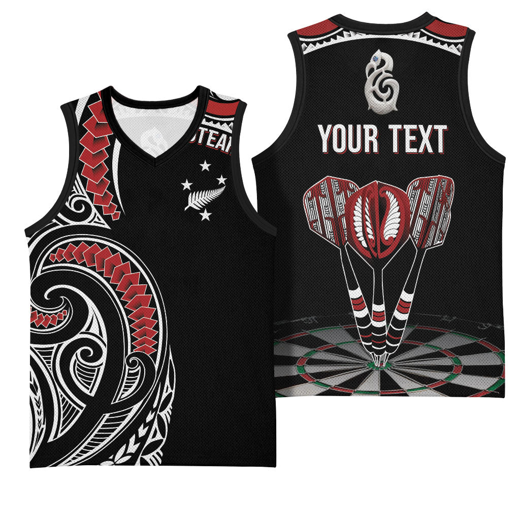 New Zealand Darts Personalized Hei Manaia Basketball Jersey Classic Kowhaiwhai