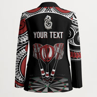 New Zealand Darts Personalized Hei Manaia Blazer Classic Kowhaiwhai
