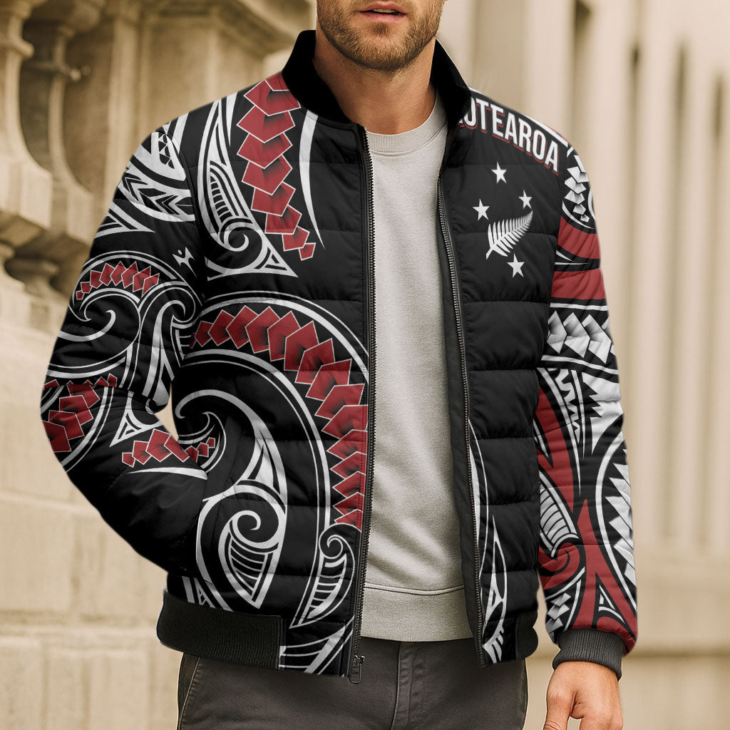 New Zealand Darts Personalized Hei Manaia Bomber Puffer Jacket Classic Kowhaiwhai