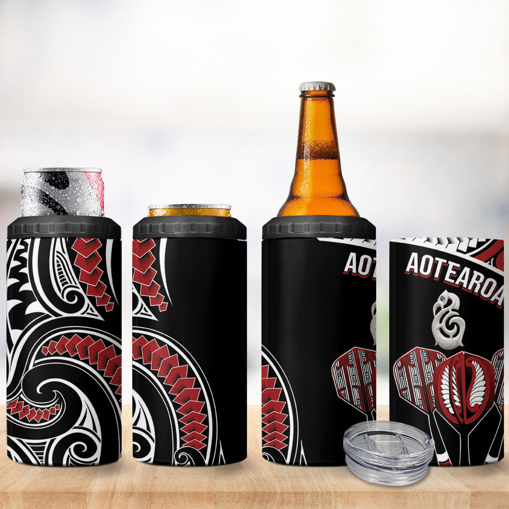 New Zealand Darts Hei Manaia 4 in 1 Can Cooler Tumbler Classic Kowhaiwhai
