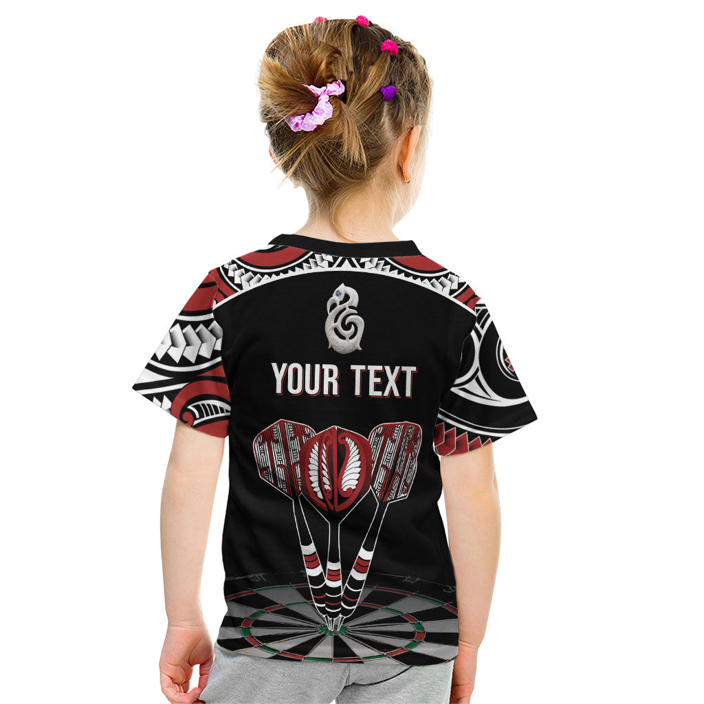 New Zealand Darts Personalized Hei Manaia Kid T Shirt Classic Kowhaiwhai
