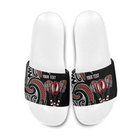New Zealand Darts Personalized Hei Manaia Slide Sandals Classic Kowhaiwhai