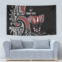 New Zealand Darts Personalized Hei Manaia Tapestry Classic Kowhaiwhai