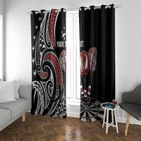 New Zealand Darts Personalized Hei Manaia Window Curtain Classic Kowhaiwhai