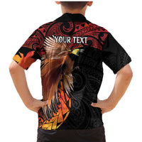 Papua New Guinea Personalised Family Matching Mermaid Dress and Hawaiian Shirt Grunge Style 49th Independence Anni LT7 - Polynesian Pride