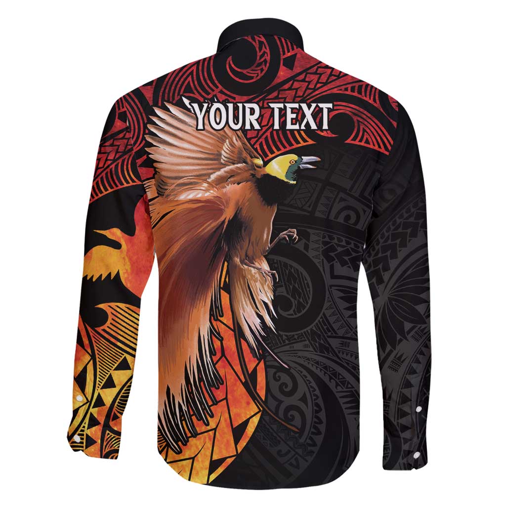 Papua New Guinea Personalised Family Matching Mermaid Dress and Hawaiian Shirt Grunge Style 49th Independence Anni LT7 - Polynesian Pride