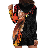 Papua New Guinea Personalised Hoodie Dress Grunge Style 49th Independence Anni