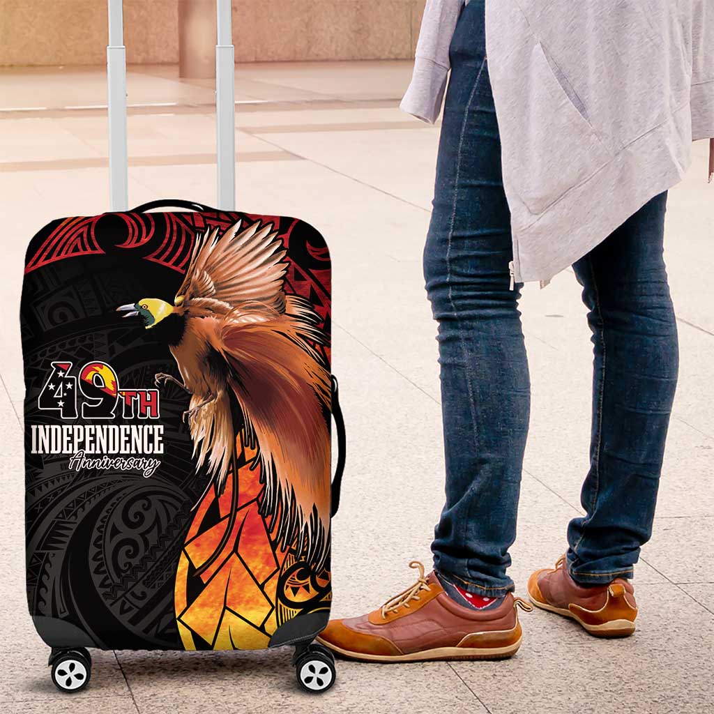 Papua New Guinea Luggage Cover Grunge Style 49th Independence Anni