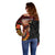 Papua New Guinea Personalised Off Shoulder Sweater Grunge Style 49th Independence Anni