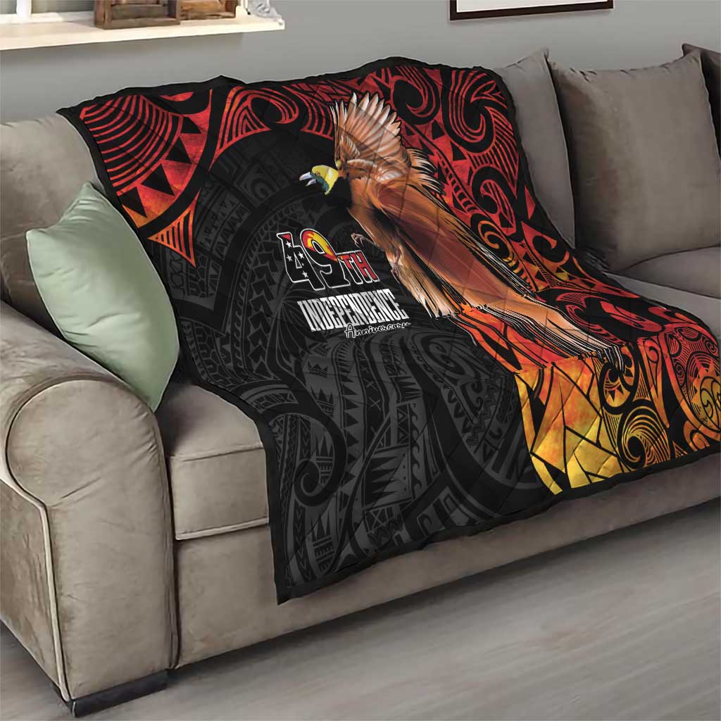 Papua New Guinea Quilt Grunge Style 49th Independence Anni LT7 - Polynesian Pride