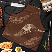 Aloha Hawaii Floral Tapa Apron Patchwork Mocha - Polynesian Pride