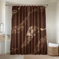 Aloha Hawaii Floral Tapa Bathroom Set Patchwork Mocha - Polynesian Pride