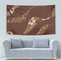 Aloha Hawaii Floral Tapa Tapestry Patchwork Mocha - Polynesian Pride