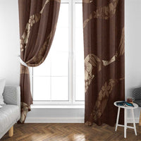 Aloha Hawaii Floral Tapa Window Curtain Patchwork Mocha LT7 - Polynesian Pride
