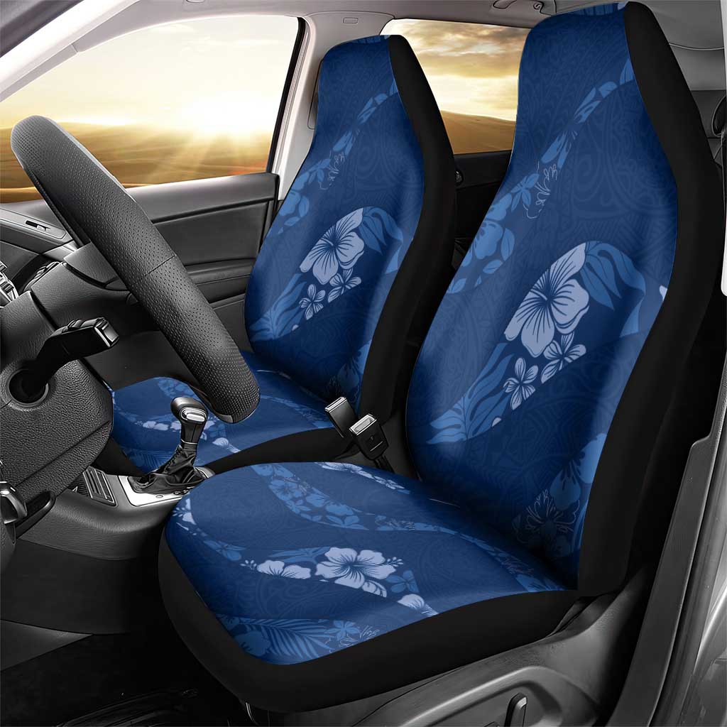 Aloha Hawaii Floral Tapa Car Seat Cover Patchwork Navy - Polynesian Pride