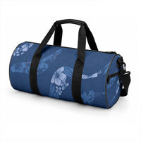 Aloha Hawaii Floral Tapa Duffle Bag Patchwork Navy
