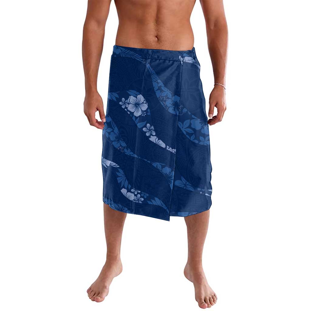 Aloha Hawaii Floral Tapa Lavalava Patchwork Navy - Polynesian Pride