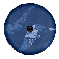 Aloha Hawaii Floral Tapa Spare Tire Cover Patchwork Navy - Polynesian Pride