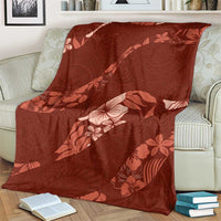 Aloha Hawaii Floral Tapa Blanket Patchwork Crimson - Polynesian Pride