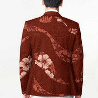 Aloha Hawaii Floral Tapa Blazer Patchwork Crimson LT7 - Polynesian Pride