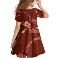 Aloha Hawaii Floral Tapa Family Matching Long Sleeve Bodycon Dress and Hawaiian Shirt Patchwork Crimson - Polynesian Pride