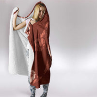 Aloha Hawaii Floral Tapa Hooded Blanket Patchwork Crimson - Polynesian Pride