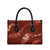 Aloha Hawaii Floral Tapa Leather Bag Patchwork Crimson - Polynesian Pride