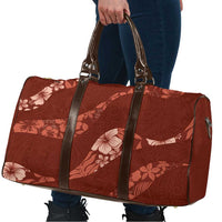 Aloha Hawaii Floral Tapa Travel Bag Patchwork Crimson - Polynesian Pride