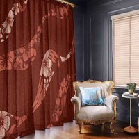Aloha Hawaii Floral Tapa Window Curtain Patchwork Crimson LT7 - Polynesian Pride