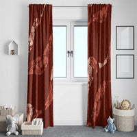 Aloha Hawaii Floral Tapa Window Curtain Patchwork Crimson LT7 - Polynesian Pride