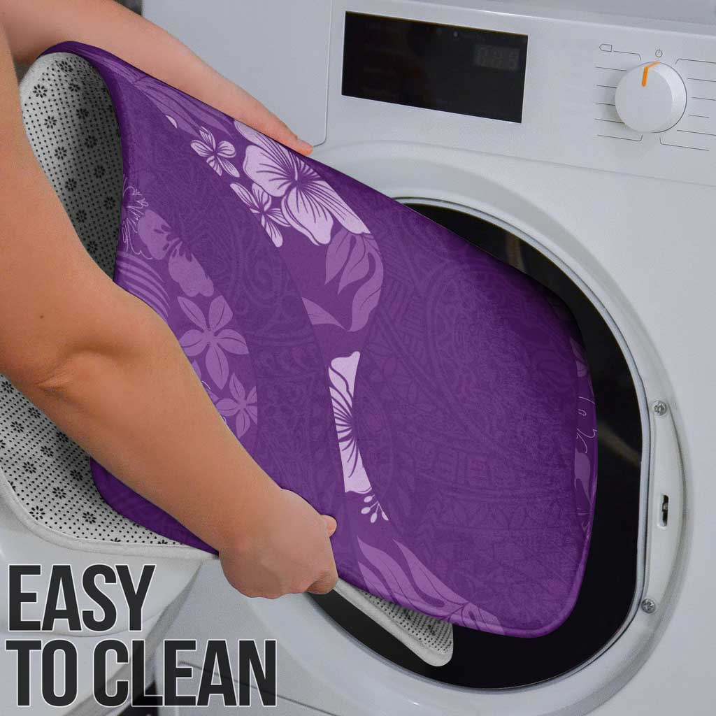 Aloha Hawaii Floral Tapa Bathroom Set Patchwork Violet - Polynesian Pride