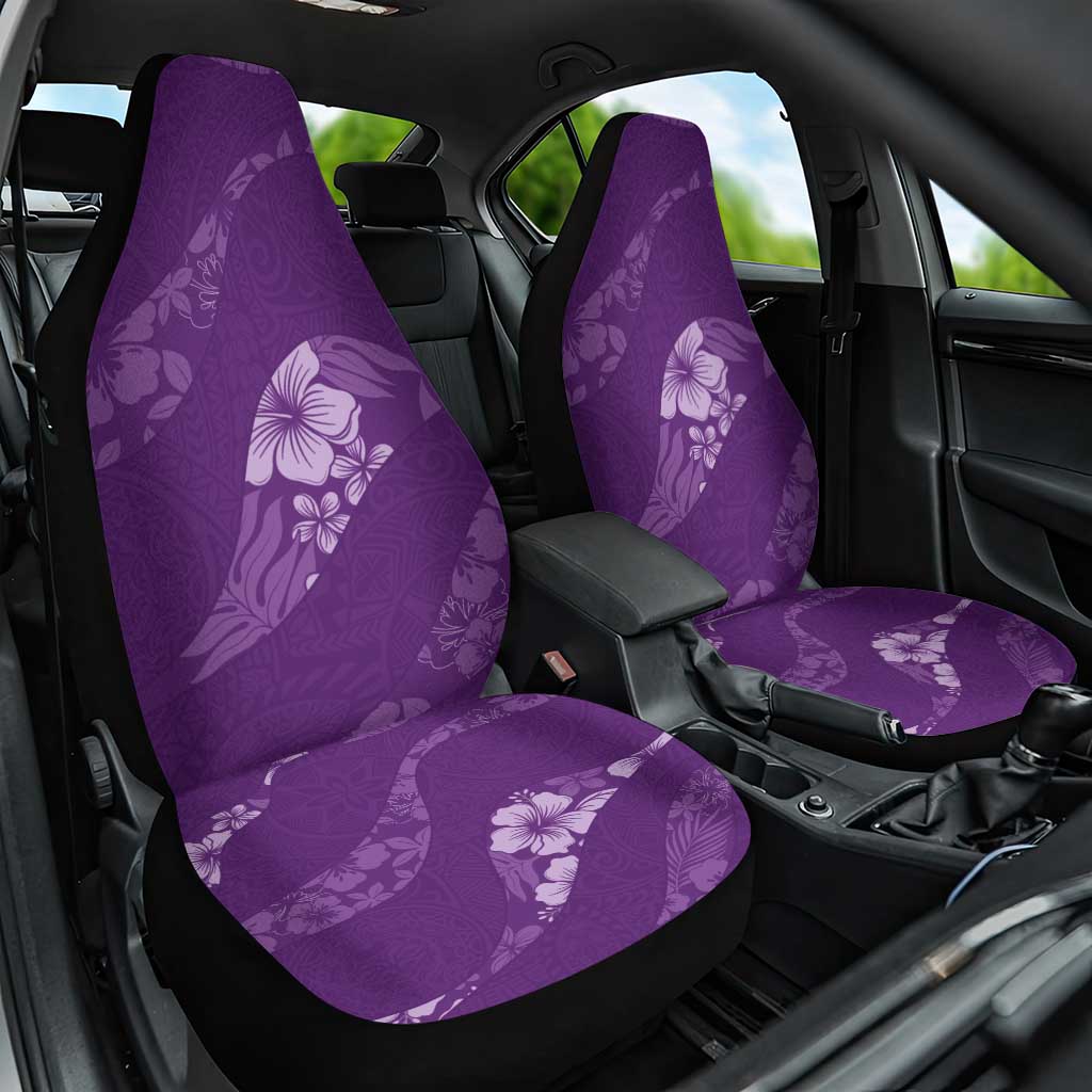 Aloha Hawaii Floral Tapa Car Seat Cover Patchwork Violet - Polynesian Pride