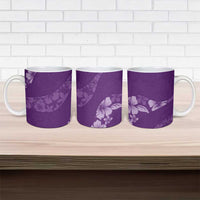Aloha Hawaii Floral Tapa Ceramic Mug Patchwork Violet - Polynesian Pride