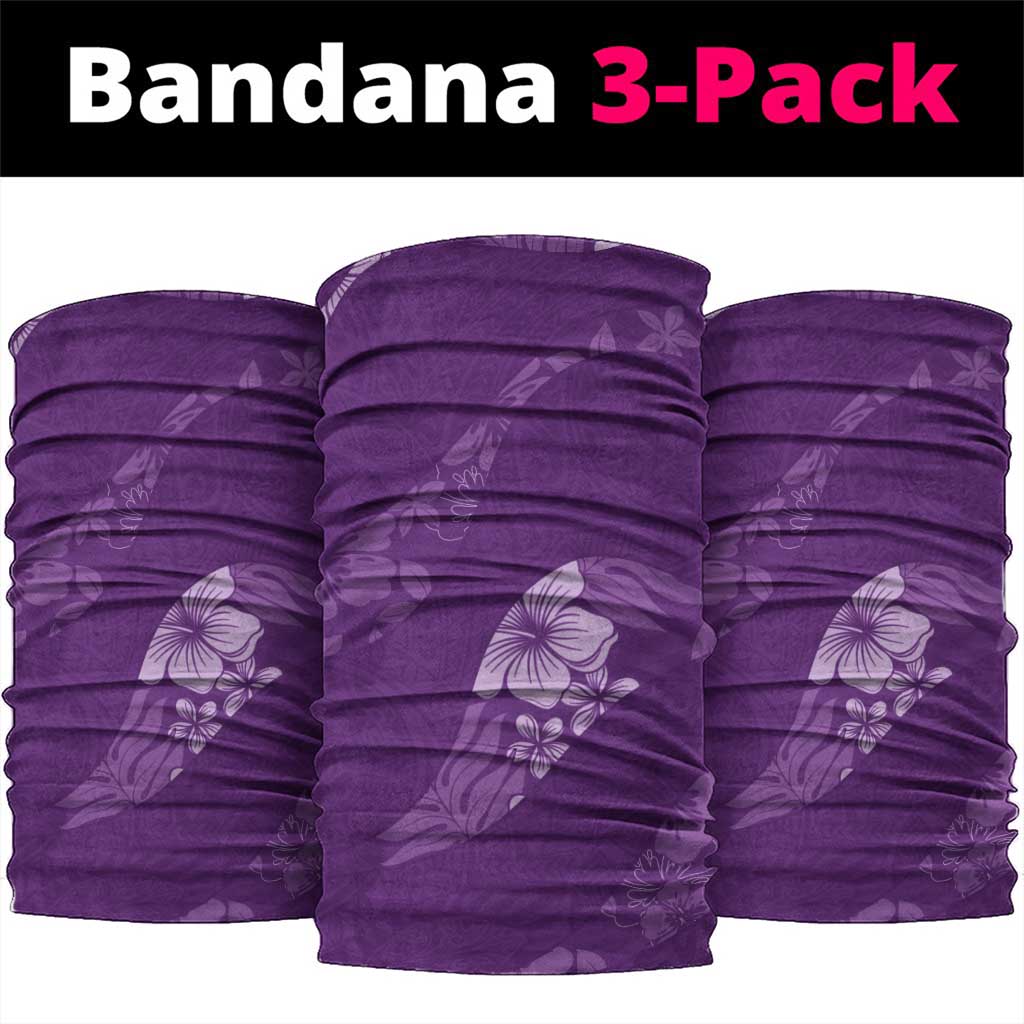 Aloha Hawaii Floral Tapa Neck Gaiter Patchwork Violet - Polynesian Pride