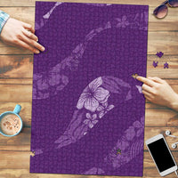 Aloha Hawaii Floral Tapa Puzzle Patchwork Violet - Polynesian Pride