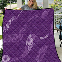 Aloha Hawaii Floral Tapa Quilt Patchwork Violet - Polynesian Pride