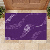 Aloha Hawaii Floral Tapa Rubber Doormat Patchwork Violet - Polynesian Pride