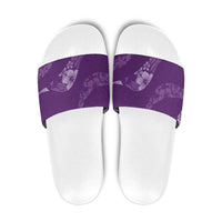 Aloha Hawaii Floral Tapa Slide Sandals Patchwork Violet LT7 Violet - Polynesian Pride