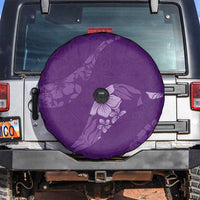 Aloha Hawaii Floral Tapa Spare Tire Cover Patchwork Violet - Polynesian Pride